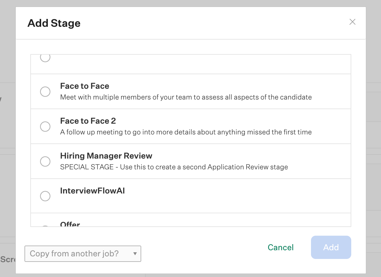 Greenhouse interview plan with the InterviewFlowAI assessment stage